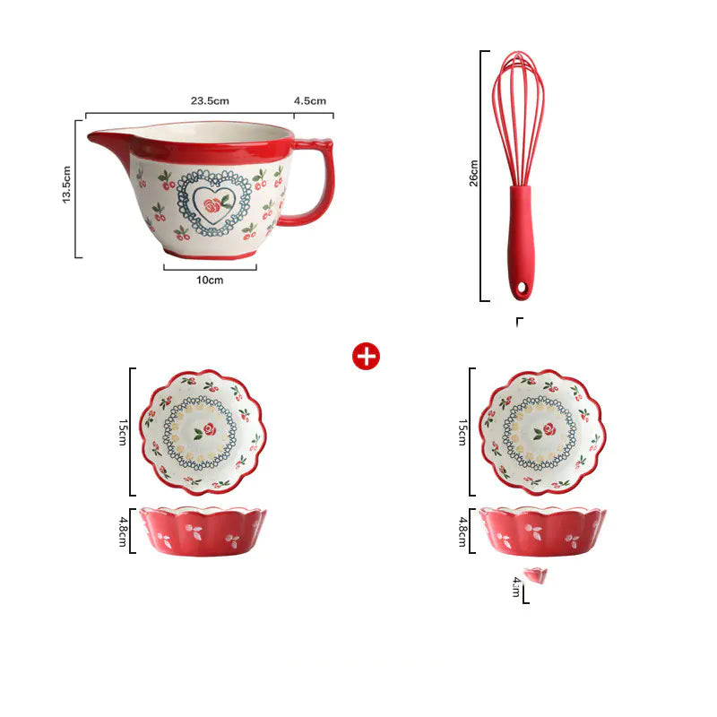 Ceramic egg beater set with bowl – Living Abroad Creations