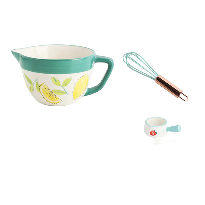 Compact floral ceramic baking bowl – Living Abroad Creations