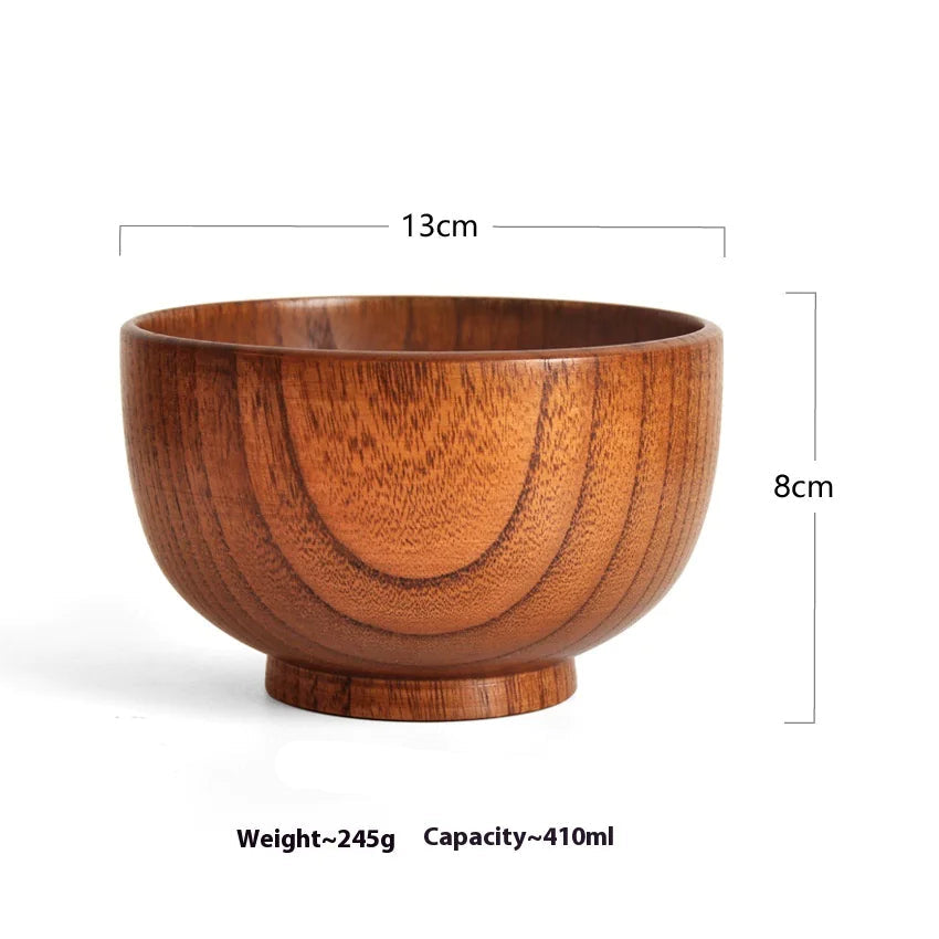 Living Abroad Creations natural jujube wood bowl side profile 13x8cm