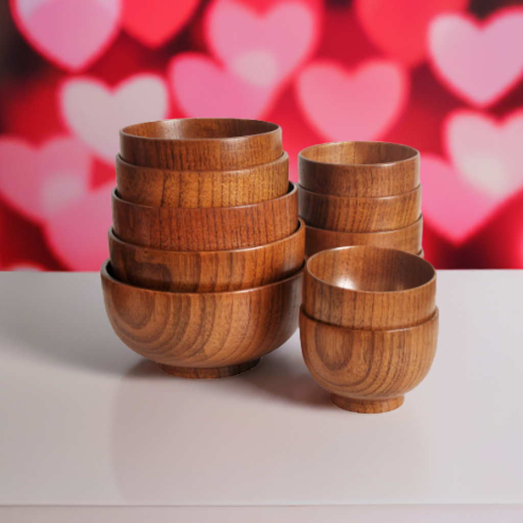 Living Abroad Creations retro Japanese wood kitchen bowls
