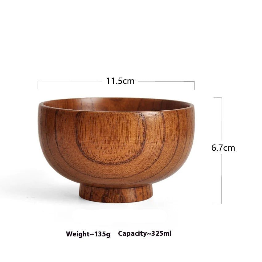 Living Abroad Creations solid wood handmade bowl 11.5x6.7cm