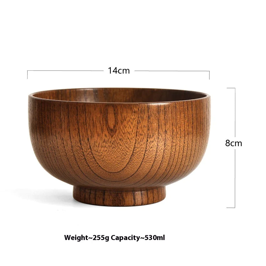 Living Abroad Creations solid wood handmade bowl 14x8cm