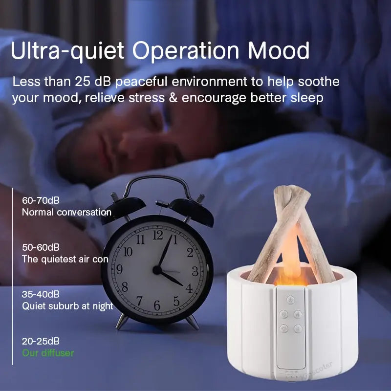 Living Abroad Creations ultra quiet diffuser in sleep mode – perfect for relaxation, meditation, or nighttime use