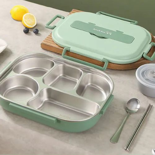 Stainless lunch container in green – Living Abroad Creations