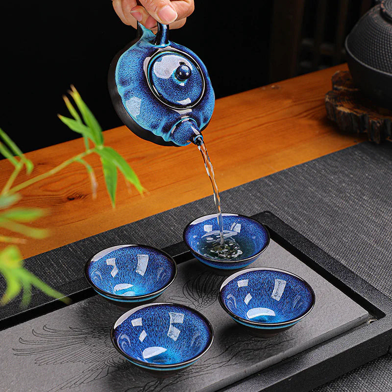 Wedding gift tea set with glaze finish – Living Abroad Creations