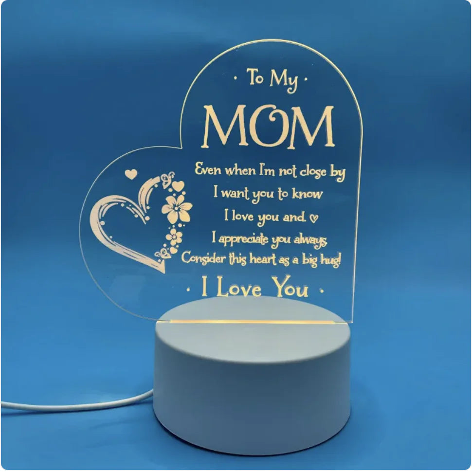 3D illusion night light for mom with heartfelt engraving – Living Abroad Creations sentimental gift 