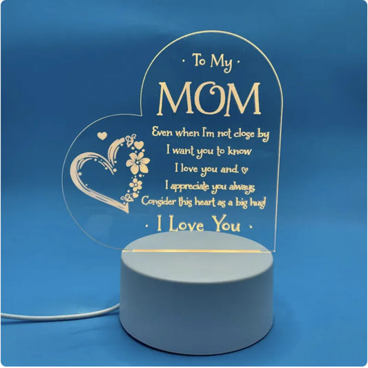 3D illusion night light for mom with heartfelt engraving – Living Abroad Creations sentimental gift 