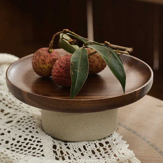 Acacia wood dessert tray from Living Abroad Creations