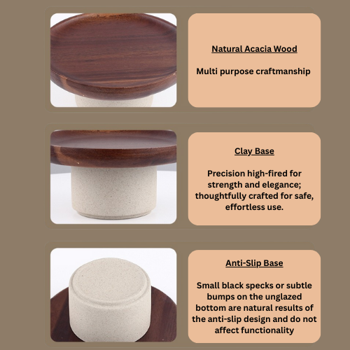 Acacia wooden cake plate – Living Abroad Creations