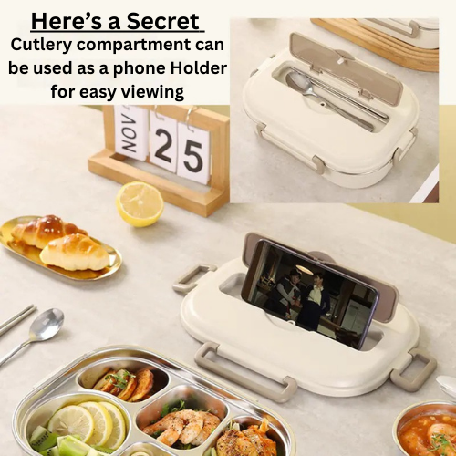 Bento lunch box with cutlery set from Living Abroad Creations
