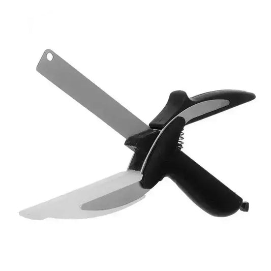 Compact kitchen chopper and food cutter – ergonomic shears and cutting board by Living Abroad Creations