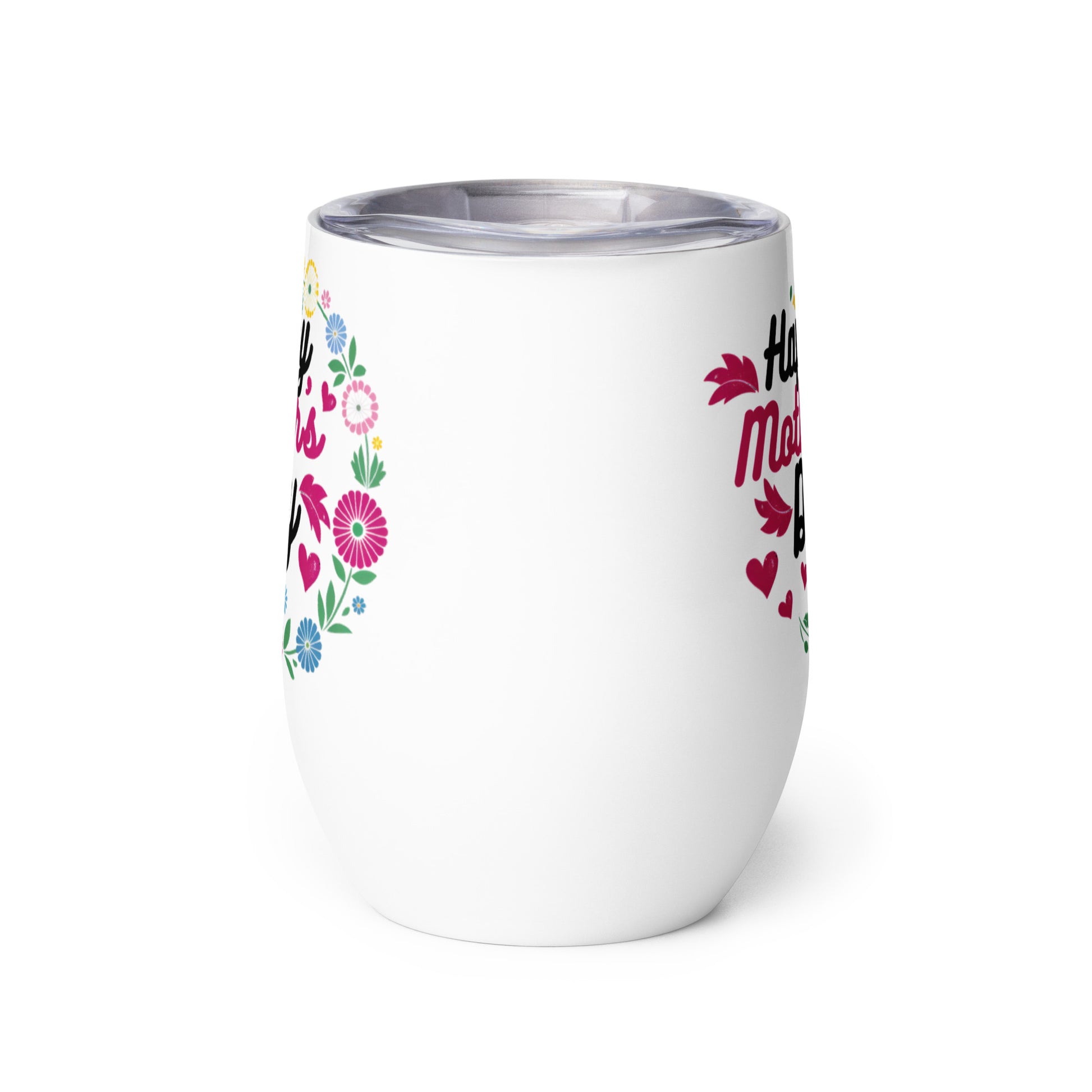 Durable stainless steel tumbler with Mother’s Day message and floral art – Living Abroad Creations