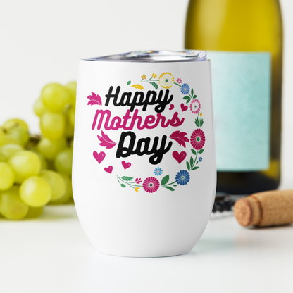 Happy Mother’s Day 12oz tumbler with bright colors – Living Abroad Creations