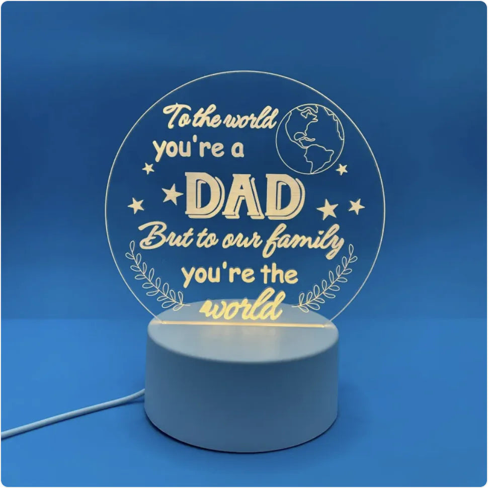 Living Abroad Creations 3D illusion lamp for dad – thoughtful Father’s Day gift with engraved message