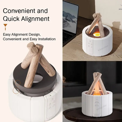 Living Abroad Creations flame-effect aroma diffuser – 280ml ultrasonic humidifier with BPA-free design
