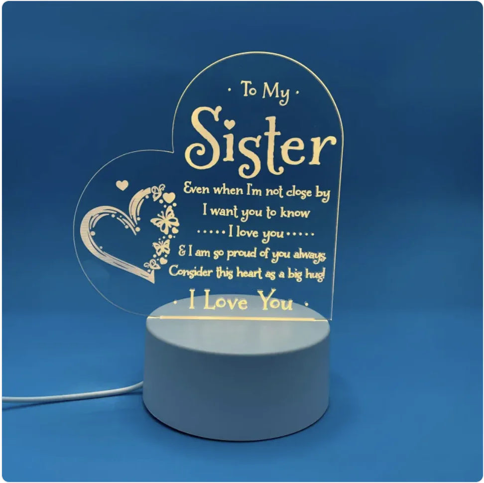 Living Abroad Creations glowing acrylic light for sister – perfect birthday or holiday gift