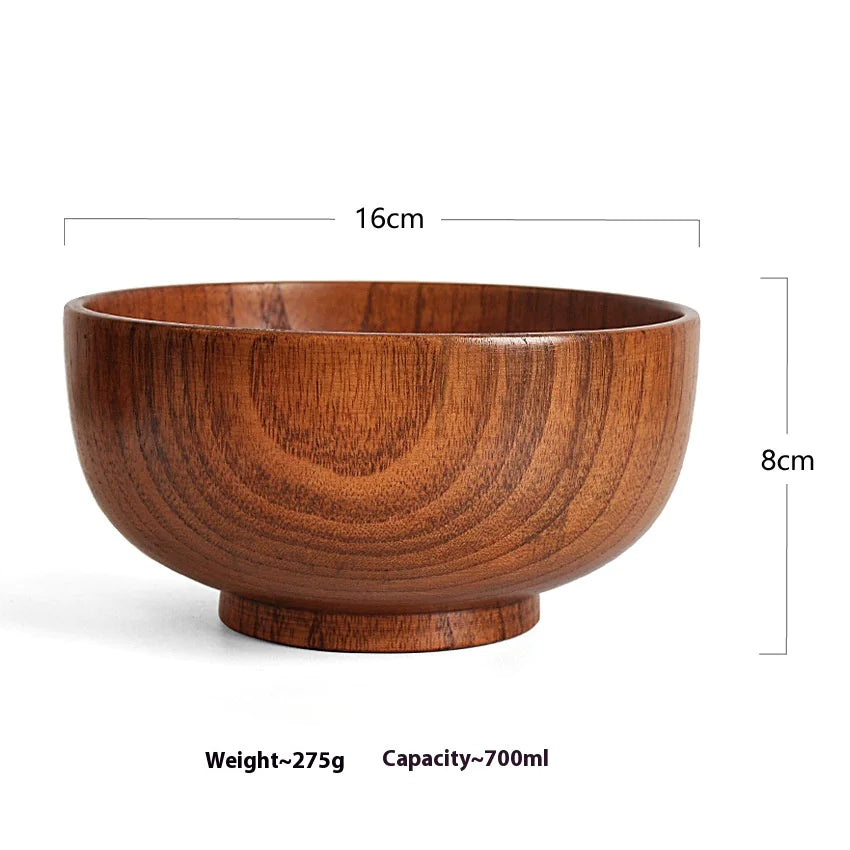 Living Abroad Creations large size wooden dining bowl 16x8cm