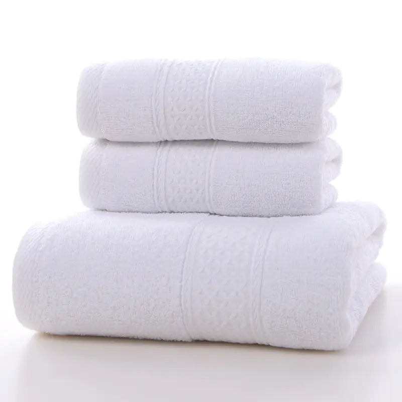 Milan cotton towel set in white by Living Abroad Creations