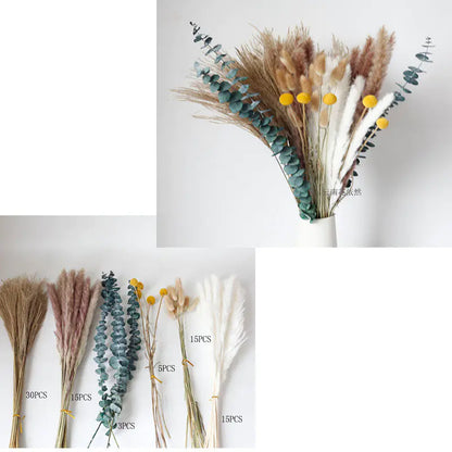 Pampas grass styled for rustic interior shelf - Living Abroad Creations