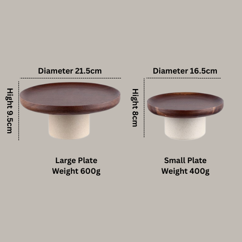 Round wooden cake holder – Living Abroad Creations