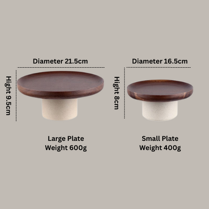 Round wooden cake holder – Living Abroad Creations